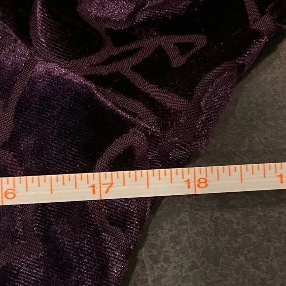 Calvin Klein Purple Velvet Floral Wrap Hi-Low Dress 10 Party Cocktail Career - Picture 3 of 15